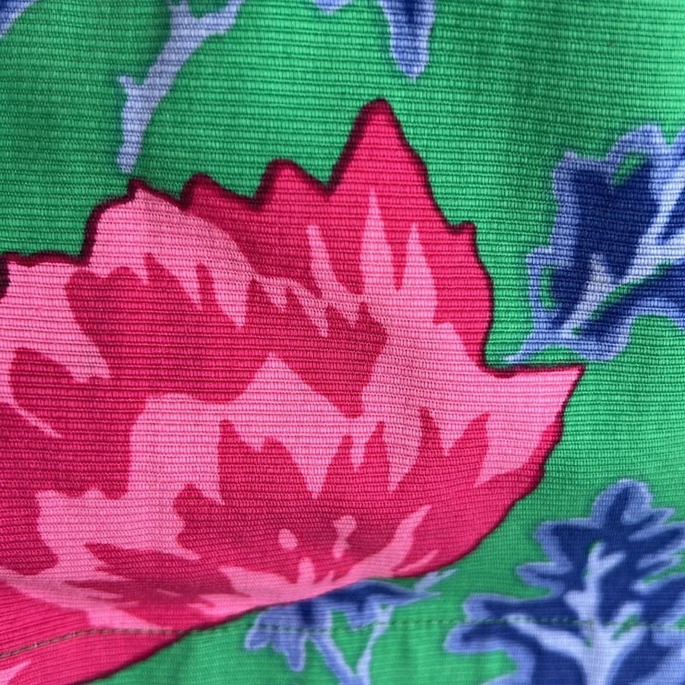 RSVP by Talbots Green Floral One-Shoulder Fit And Flare Dress Size 4 - Picture 14 of 14